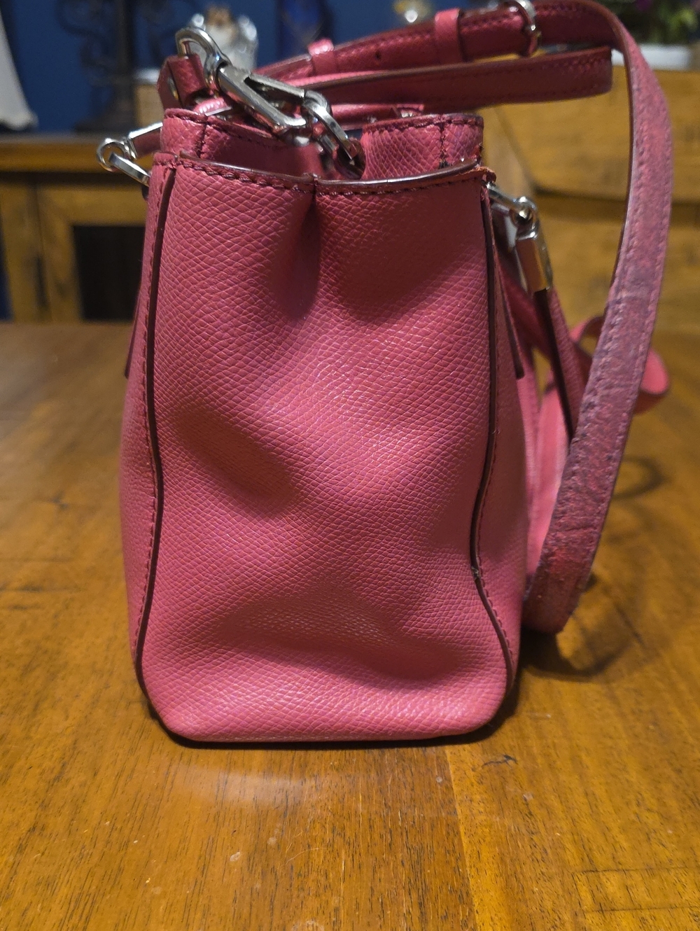 Coach Mini Christie Carryall Pebbled Leather Tote Bag in Pink - Picture 4 of 16